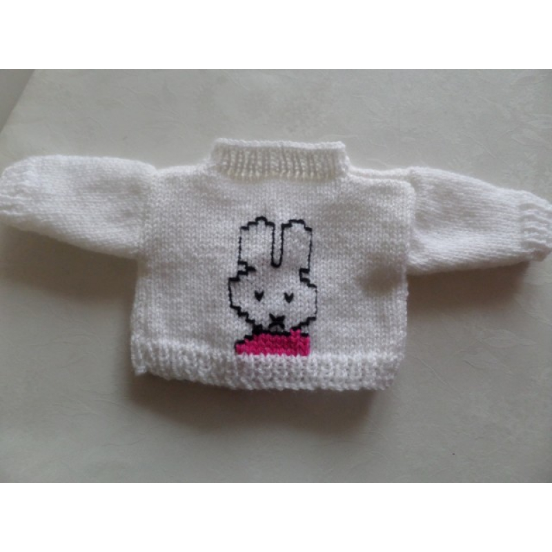 Vest wit met Nijntje fuchsia